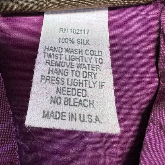 Eleven Stitch Design Silk Button Up Lightweight Jacket Size S Purple Lagenlook - Picture 10 of 13